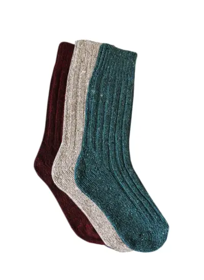 Set of 3 Ladies Wool Socks